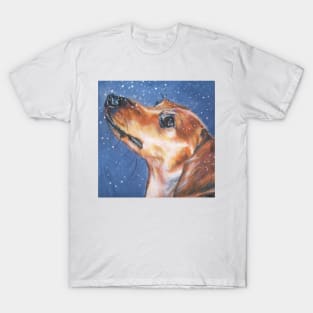 Dachshund Fine Art Painting T-Shirt